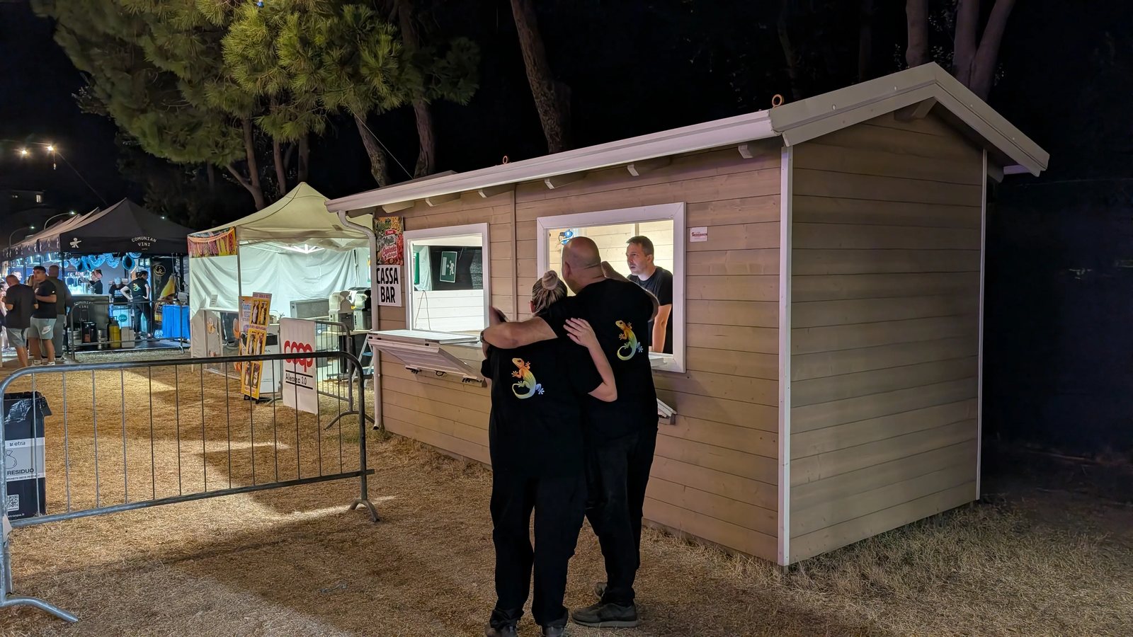 Postazione di primo soccorso durante un evento